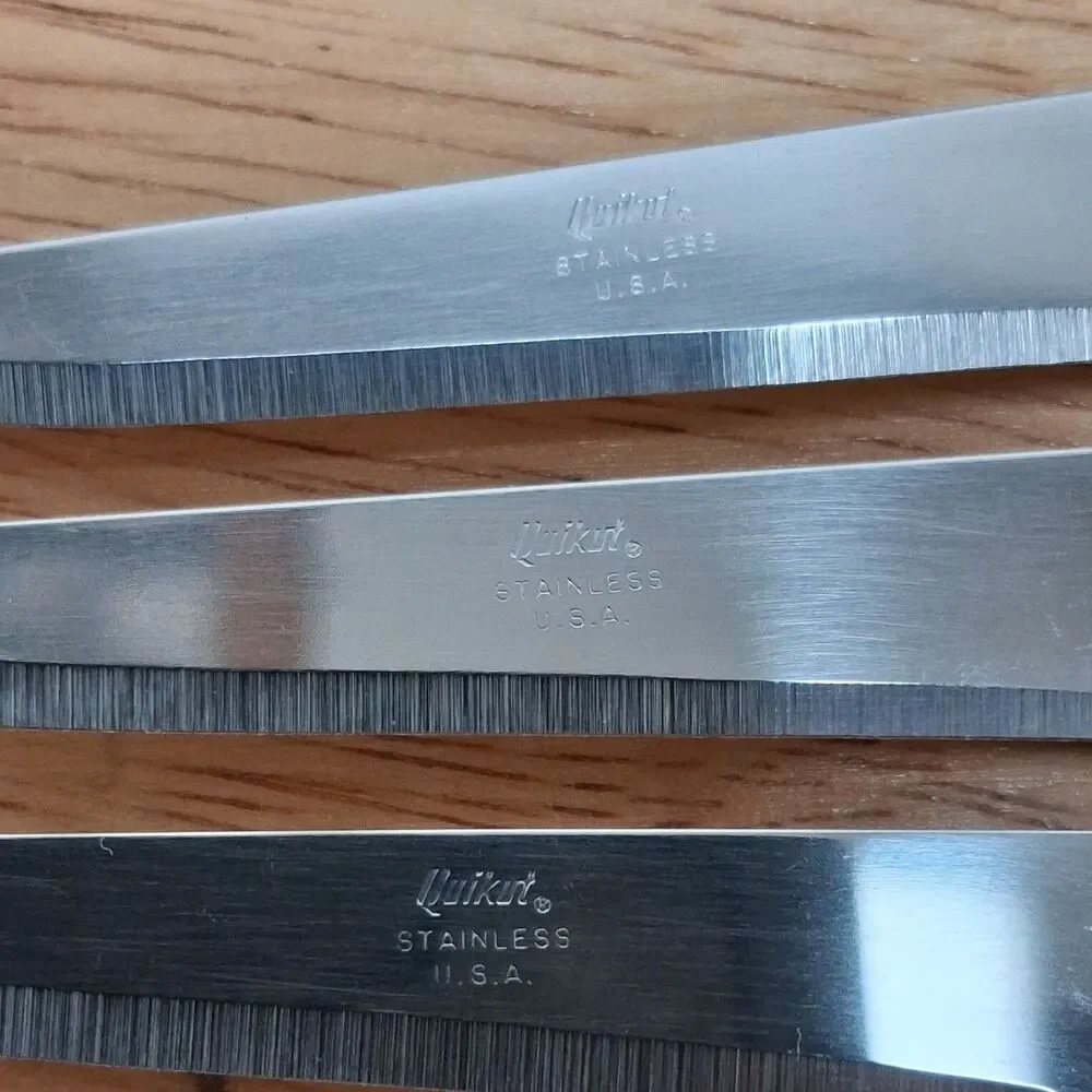 3 Vintage Quikut Paring Knife Stainless 6.25